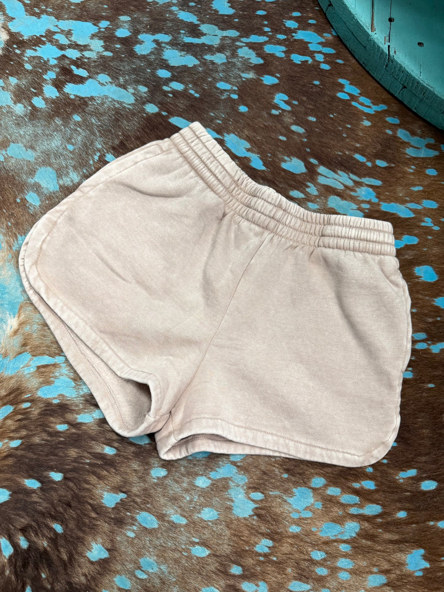 Terry Ash-Mocha Acid Wash Lounge Shorts