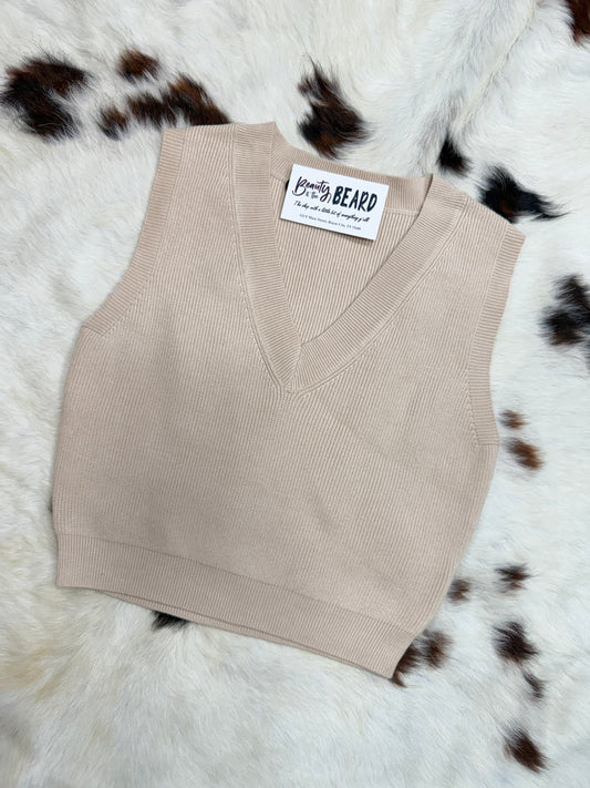 Ribbed Knit Sweater Vest