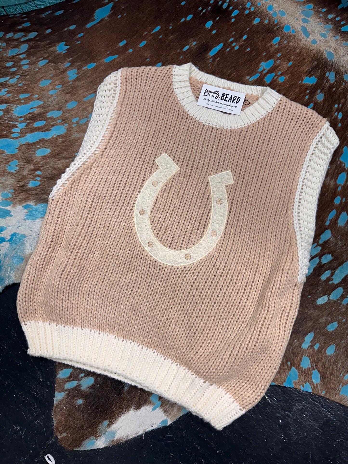 Horseshoe Knit Sweater Vest