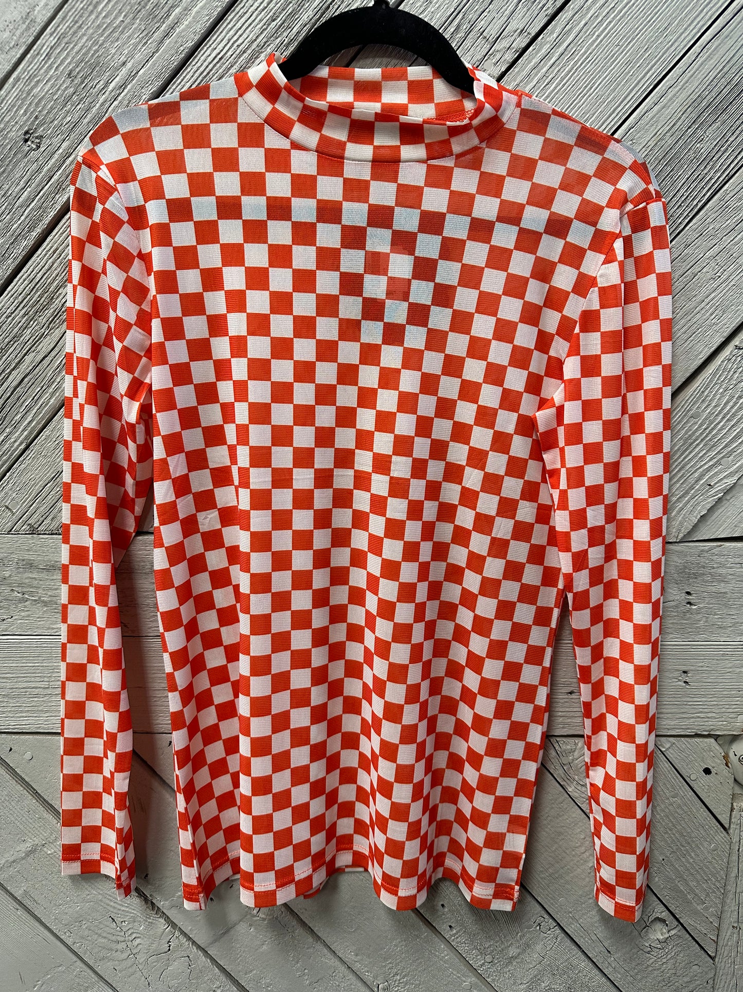 Rally Orange Mesh Top