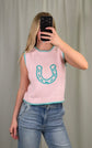"Layla" Horseshoe Sweater Vest