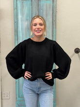 Load image into Gallery viewer, Black keyhole sweater
