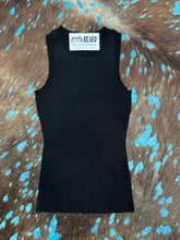 Load image into Gallery viewer, Black Ribbed Tank Top
