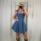 Denim Studded Tie Dress