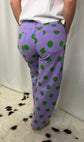 Purple & Green Polka Dot High-Rise Barrel Jeans