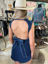 Load image into Gallery viewer, Denim Open Back Top and Skirt Set

