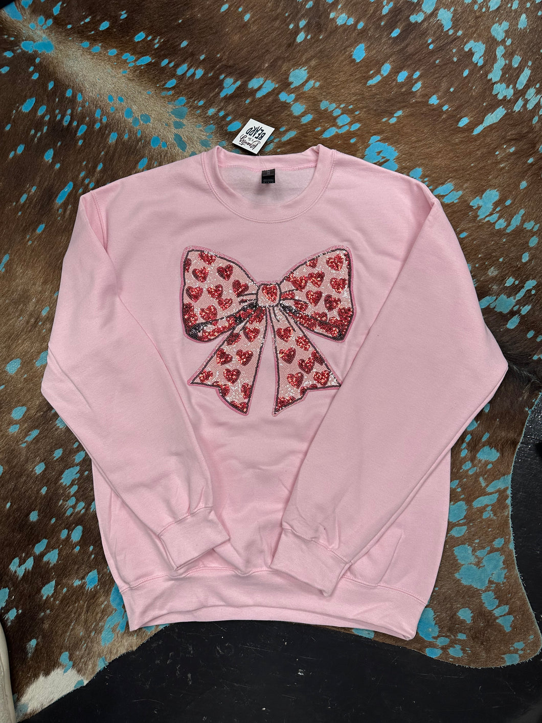 Sequin “Bow of Hearts” Sweatshirt