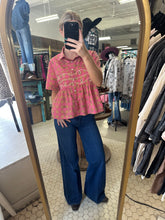 Load image into Gallery viewer, Loopty Lou Giddy Gingham Blouse
