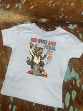 Load image into Gallery viewer, Red White &amp; Feral Toddler Tee

