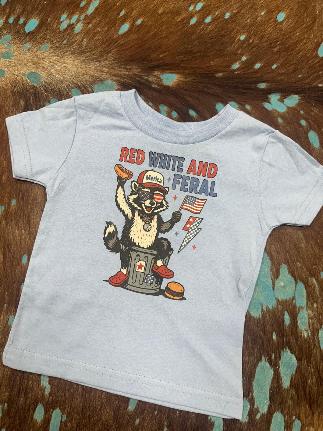 Red White & Feral Toddler Tee