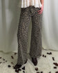 Risen Mid Rise Wide Leg Leopard Jeans