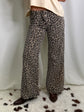 Risen Mid Rise Wide Leg Leopard Jeans