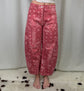 "Marianne" Dusty Rose Bandana Barrel Jeans