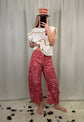 "Sydney" Embroidered White Muscle Crop