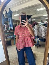 Load image into Gallery viewer, Loopty Lou Giddy Gingham Blouse
