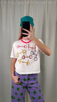 Multi-Colored Snaffle Bit Crop Tee