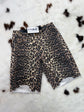 Leopard Bermuda Mid-Rise Boyfriend Shorts