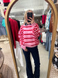 Pink And Red Sweater