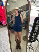Load image into Gallery viewer, Denim Open Back Top and Skirt Set
