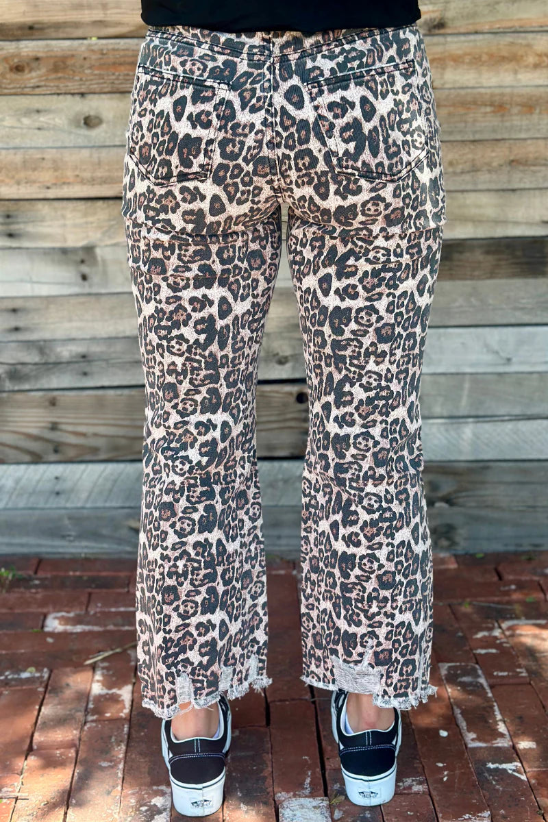 Hear Me Roar Leopard Ankle Jeans