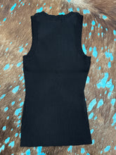 Load image into Gallery viewer, Black Ribbed Tank Top
