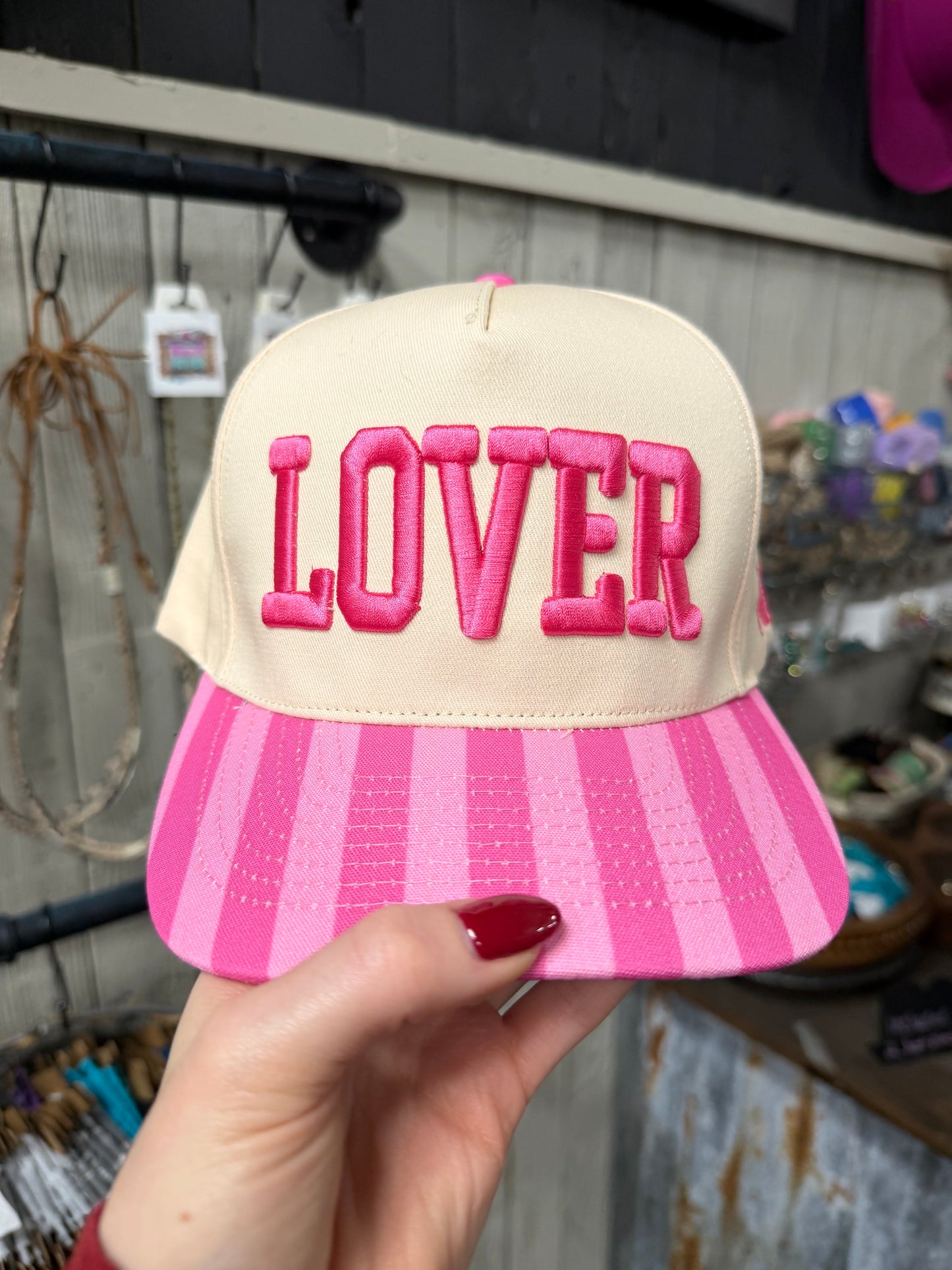 "Lover" Embroidered Trucker Hat