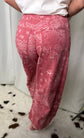 "Marianne" Dusty Rose Bandana Barrel Jeans