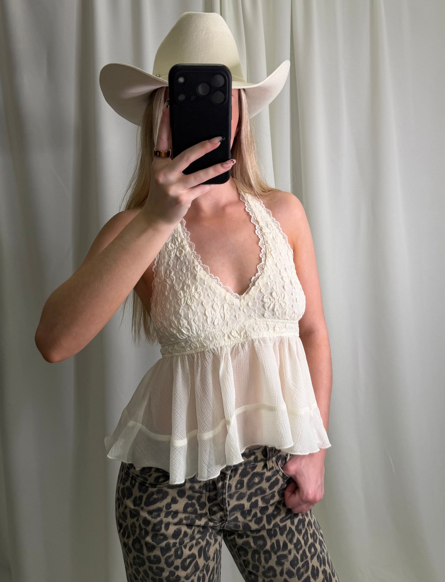 Elaire Floral Halter Top