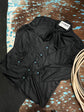 Black Leather Outlaw Top