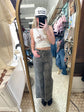 High Rise Leopard Denim Jeans