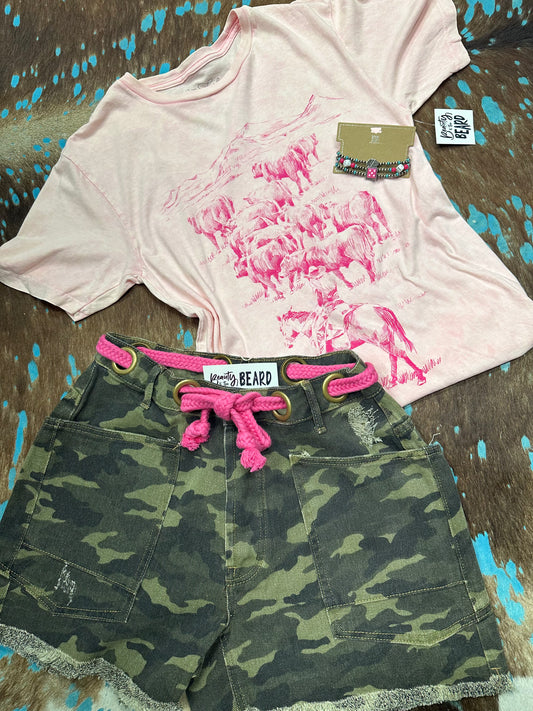 Camo Braided Rope Shorts