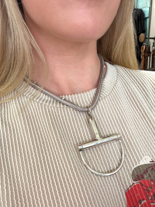 Silver Snaffle Bit Necklace