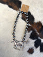 Nav & Horse Necklace and Earring Set