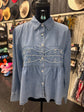 Denim Long Sleeve Loopty Lou Blouse