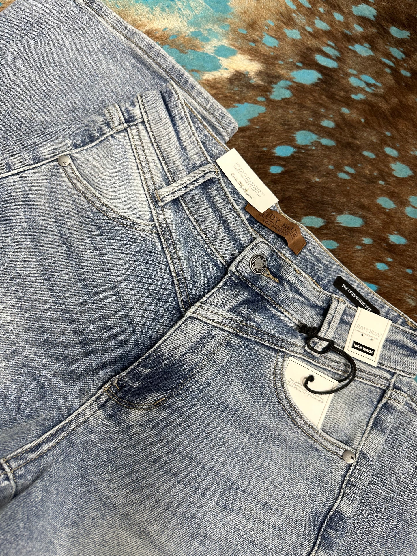 Judy Blue Front Yoke Wide Leg Jean