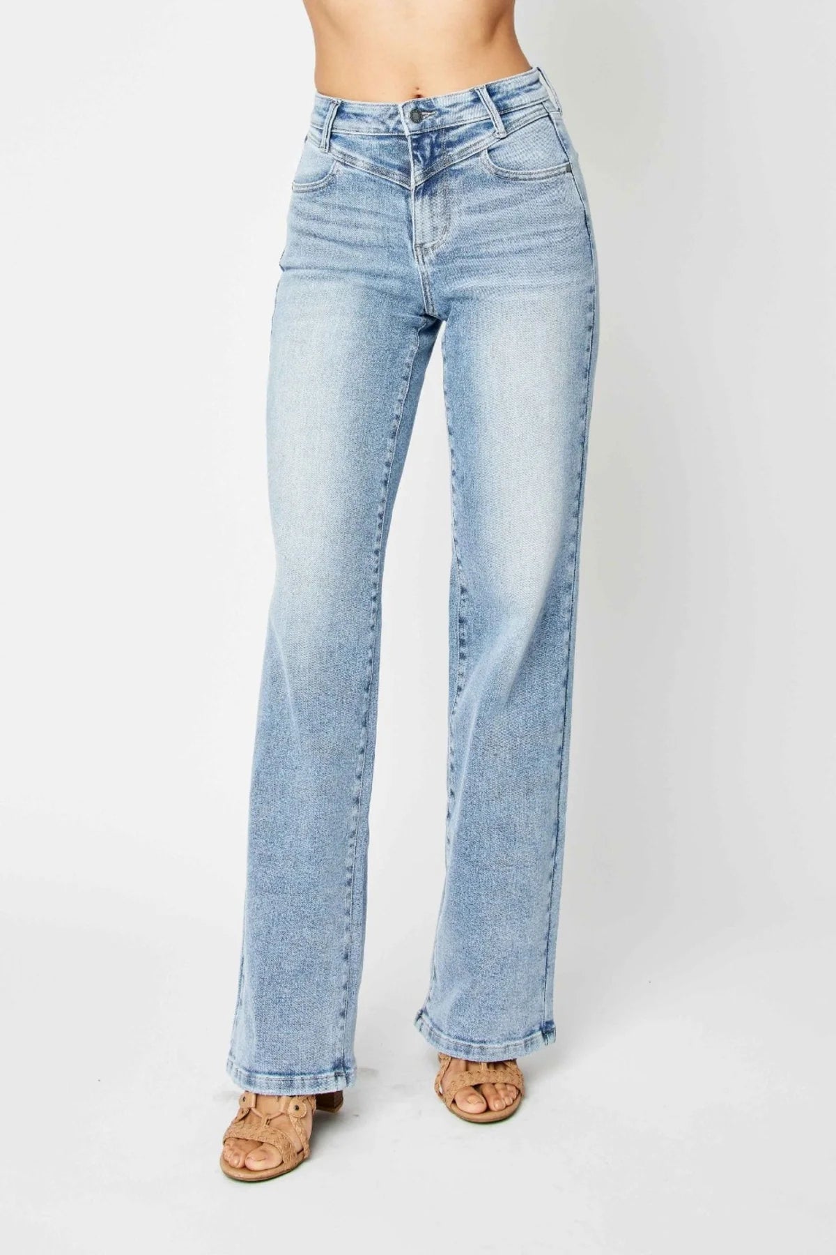 Judy Blue Front Yoke Wide Leg Jean