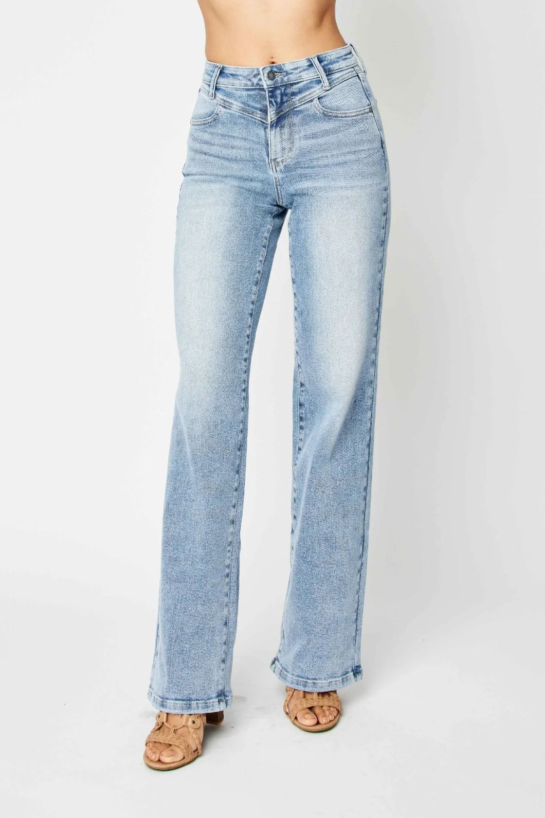 Judy Blue Front Yoke Wide Leg Jean