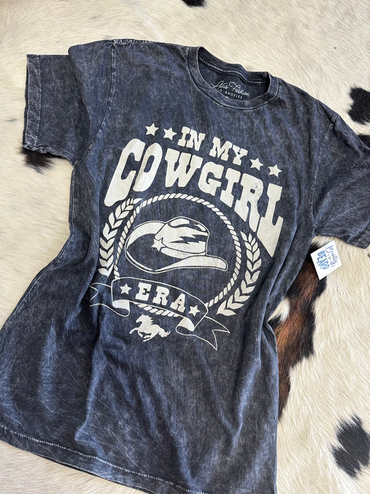 In My Cowgirl Era Acid Wash Tee