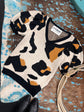 Leopard Puff Sleeve Sweater
