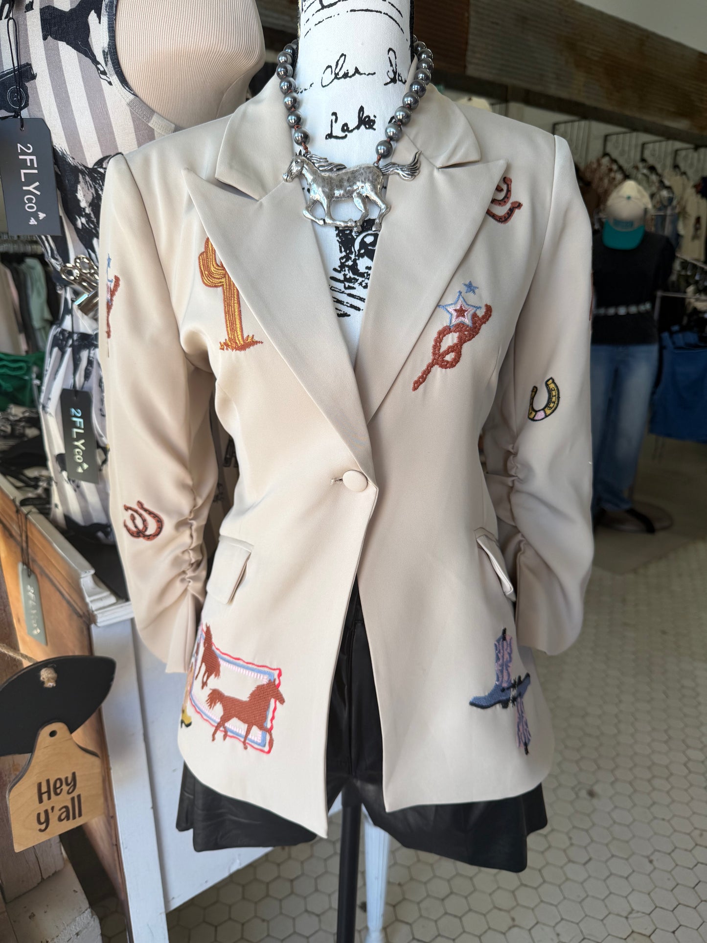 Western Embroidered Blazer
