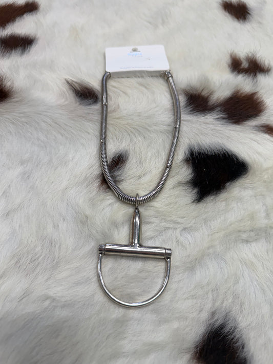 Silver Snaffle Bit Necklace