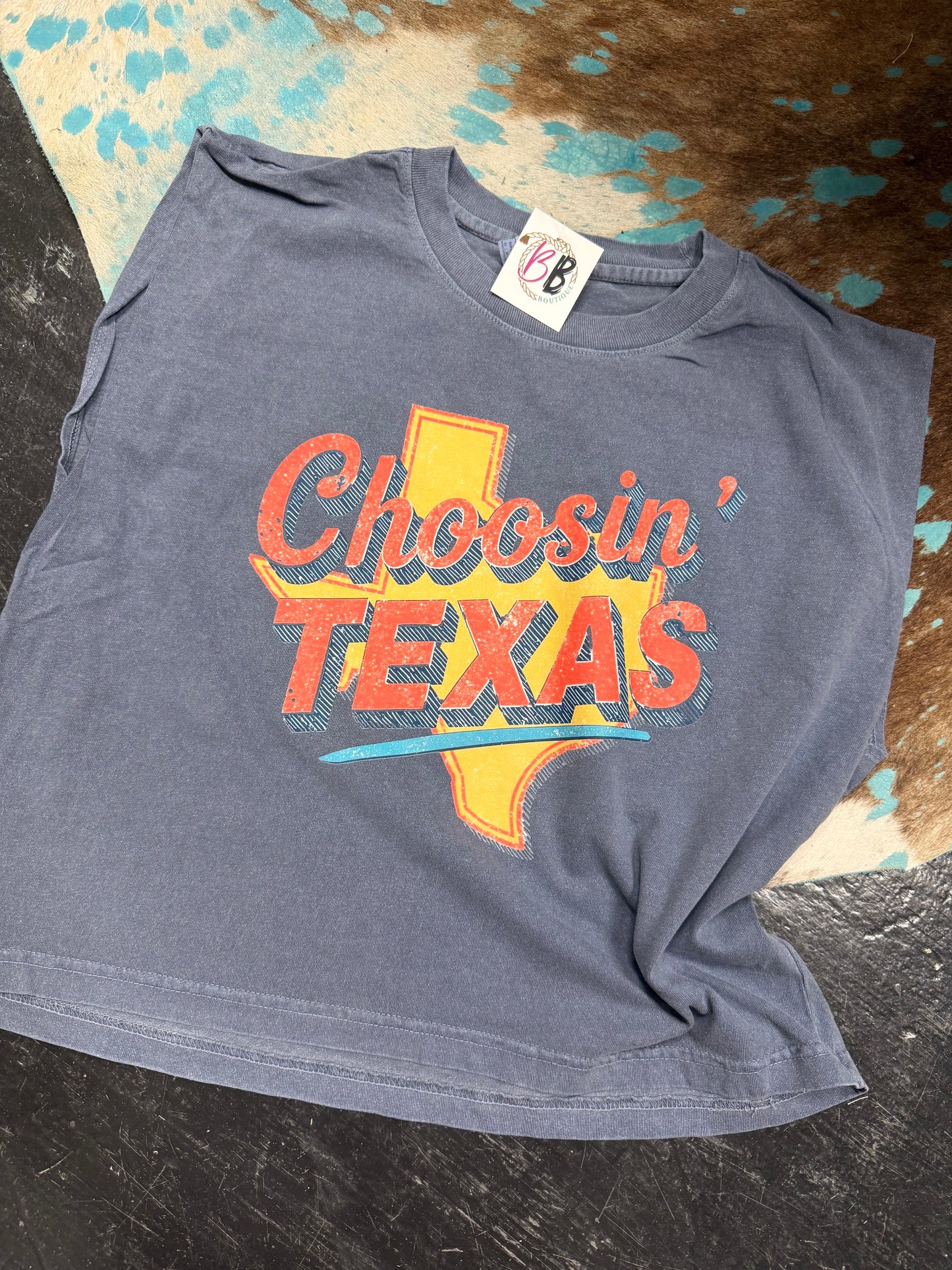Choosin' Texas Crop Tee