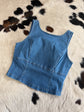 "Sandy Mae" Stretch Denim Top