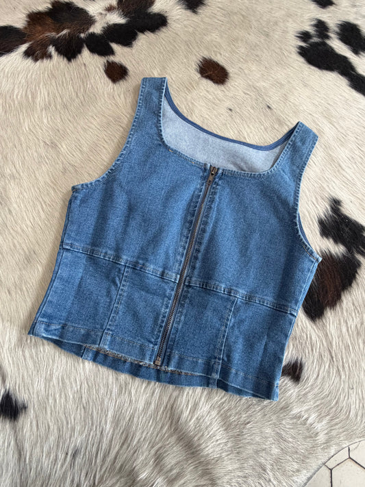 "Sandy Mae" Stretch Denim Top
