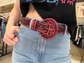 Talon High Desert Red Tooled-Leather Belt