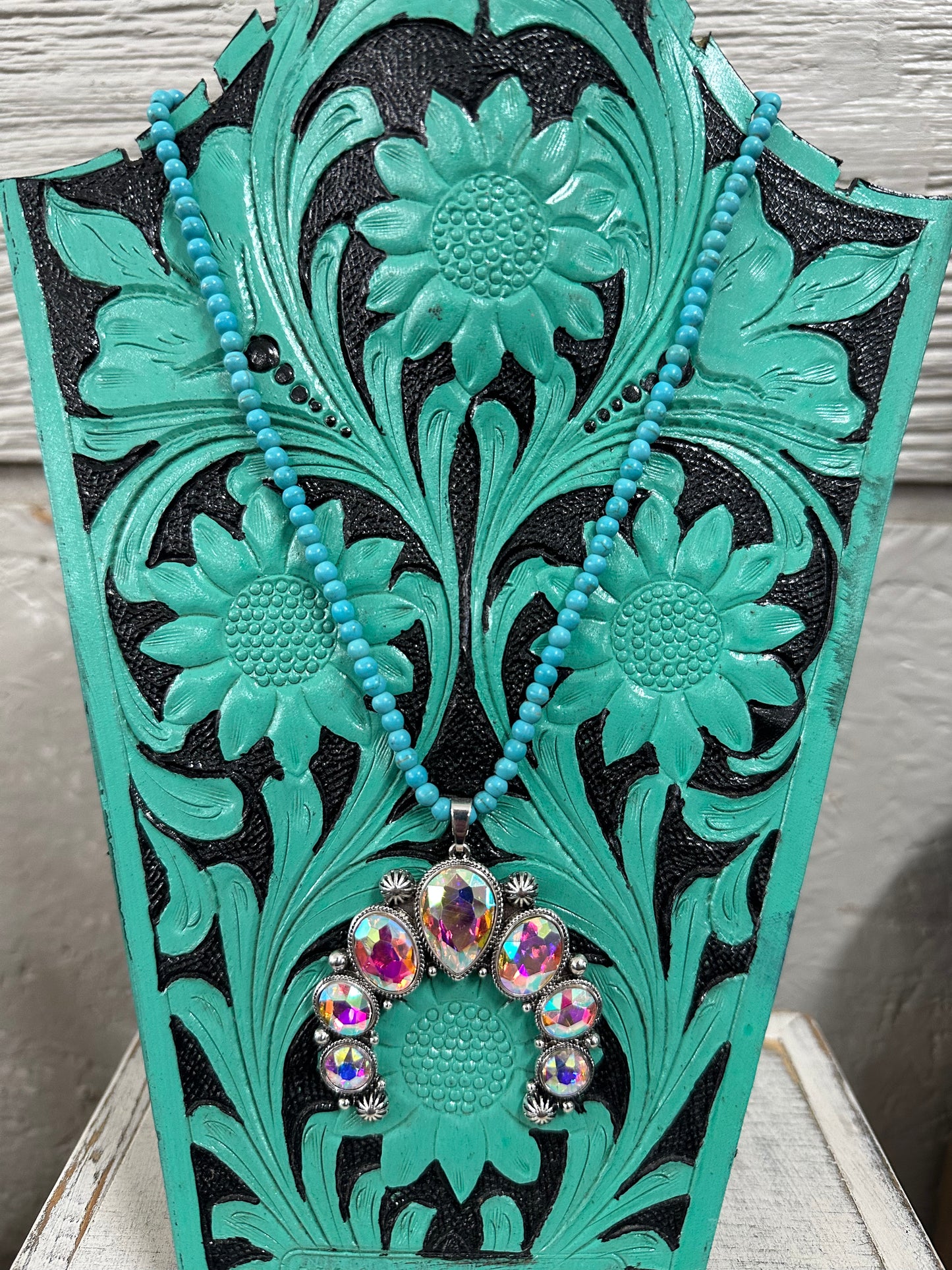 Squash B Turquoise Gem Necklace
