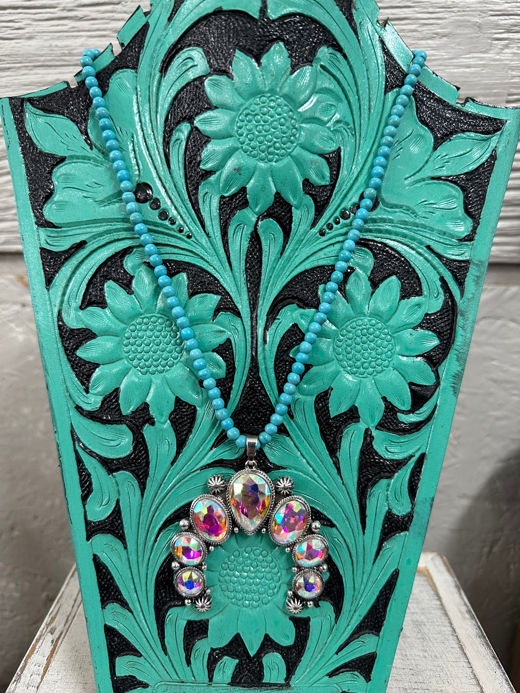 Squash B Turquoise Gem Necklace