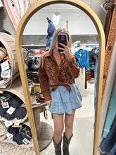 Load image into Gallery viewer, Suede Western Button up Blouse
