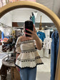 Cream Scalloped Bubble Top