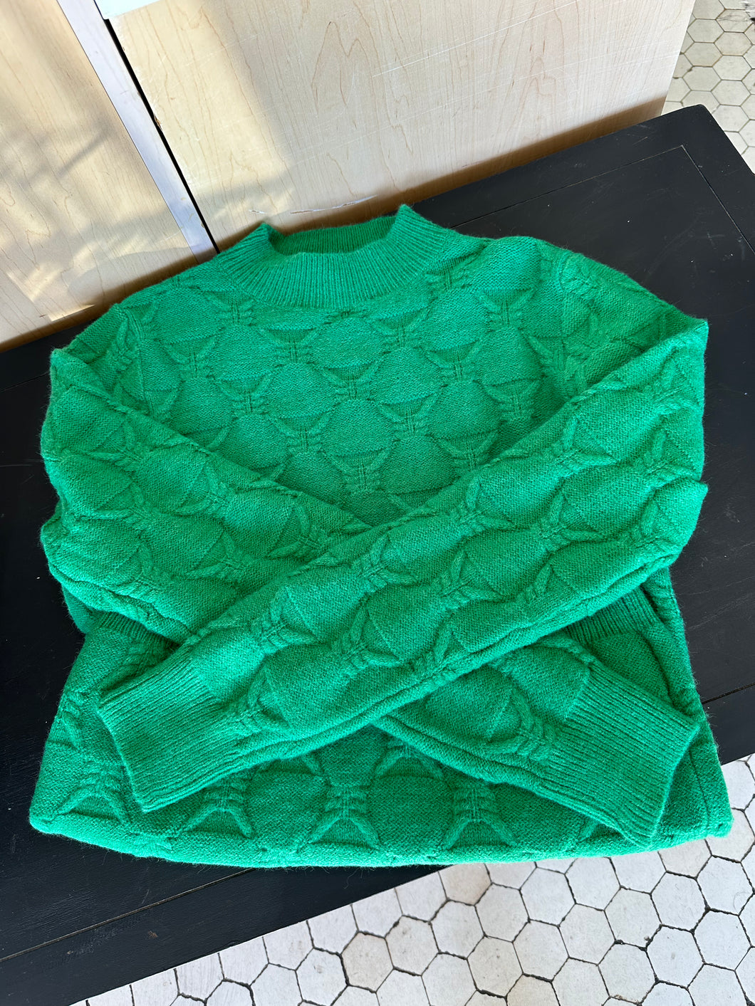Green Stretch Sweater